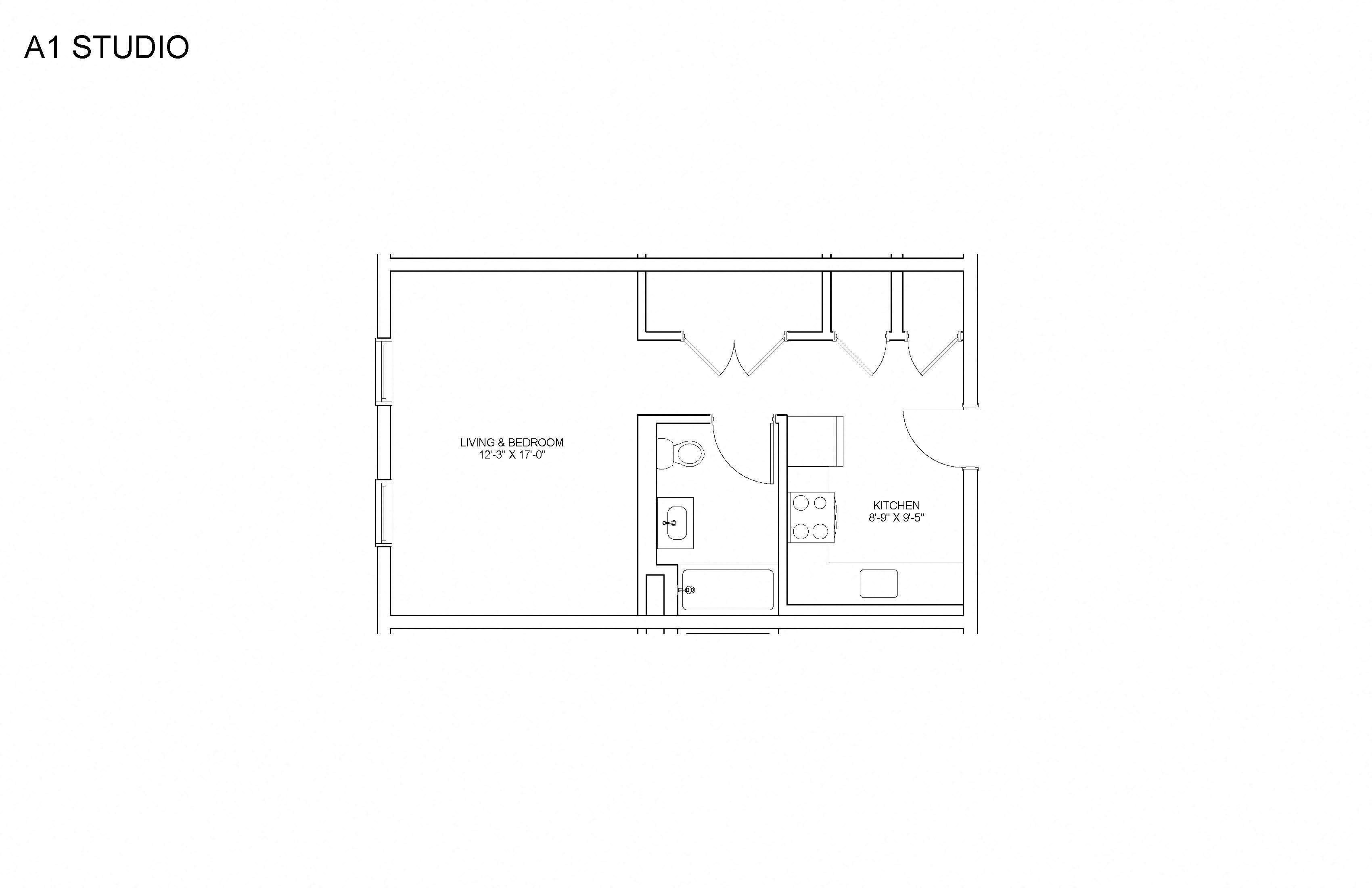 the floor plan studio apartments